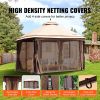 VEVOR Patio Gazebo for 10-12 Person, 10 x 13 FT Backyard Gazebo, with Mosquito Netting, Metal Frame, and PU Coated 180G Polyester