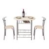 PVC Breakfast Table (One Table and Two Chairs) Natural  YJ