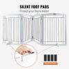 VEVOR Free Standing Dog Gate, 32" H x 96.5" W Freestanding Pet Gate, 4 Panels Foldable Dog Gate for Wide and Narrow Passageways