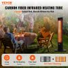 VEVOR Infrared Heater, 1500W Remote Control Electric Space Heater, Patio Heater w/ 3 Speeds & Timer & Tip-Over Protection, Outdoor/Outdoor for Bedroom