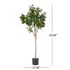 59 Inch Artificial Lemon Tree, Faux Lemon Plastic Fruit Tree for Indoor Home Decor Office Living Room