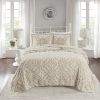 3 piece Tufted Cotton bedspread set Taupe King/Cal King