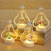 Christmas Portable LED Light Table Decor Santa Claus Snowman Xmas Elk Angel Decor Merry Christmas Lamp Christmas Tree Pendant