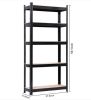 5 Tier Heavy Duty Metal Shelving Rack Unit Garage Storage Shelf Black