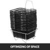 VEVOR Shopping Baskets with Handles, 12PCS, Black Metal Shopping Basket, Portable Wire Shopping Basket