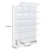 12-Tier Portable 72 Pair Shoe Rack Organizer 36 Grids Tower Shelf Storage Cabinet Stand Expandable for Heels, Boots, Slippers, White RT