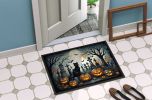 Black Cat Spooky Halloween Doormat Front Door Mat Indoor Outdoor Rugs for Entryway, Non Slip Washable Low Pile, 24H X 36W