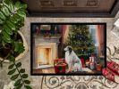 Borzoi Cozy Christmas Doormat Front Door Mat Indoor Outdoor Rugs for Entryway, Non Slip Washable Low Pile, 24H X 36W