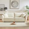 3-Seater + 3-Seater Combo Sofa Modern Living Room Sofa, Linen Fabric Sofa, Wooden Frame with 4 Pillows, Apartment Sofa Furniture