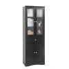 Tall Bathroom Storage Cabinet, Cabinet with Four Doors and Drawers, Adjustable Shelf, MDF Board