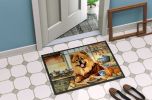 Chow Chow Fall Kitchen Pumpkins Doormat Front Door Mat Indoor Outdoor Rugs for Entryway, Non Slip Washable Low Pile, 24H X 36W