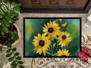 Kentucky Goldenrod in Watercolor Doormat Front Door Mat Indoor Outdoor Rugs for Entryway, Non Slip Washable Low Pile, 24H X 36W