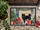 German Spitz Cozy Christmas Doormat Front Door Mat Indoor Outdoor Rugs for Entryway, Non Slip Washable Low Pile, 24H X 36W