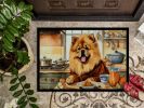 Chow Chow Fall Kitchen Pumpkins Doormat Front Door Mat Indoor Outdoor Rugs for Entryway, Non Slip Washable Low Pile, 24H X 36W