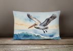 Birds, Birds, Birds Throw Pillow Throw Pillow for Indoor Couch Bed Outdoor Patio Washable, Pelican Soaring 7514,12Hx16W