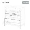 30" Bathroom Vanity without Sink, Base Only, Multi-functional Bathroom Cabinet with Doors and Drawer, Solid Frame and MDF Board