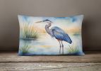 Birds, Birds, Birds Throw Pillow Throw Pillow for Indoor Couch Bed Outdoor Patio Washable, Blue Heron Emerging 7491,12Hx16W