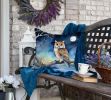 Owl Perched in Coastal Tree Throw Pillow Machine Washable, Indoor Outdoor Decorative Pillow for Couch, Bed or Patio, 18Hx18W