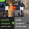 Dusk to Dawn Outdoor 16" Black Post Light Fixture with Tempered Glass E26 Waterproof Pole 75W Post Lamp Outdoor Lighting Hard Wired for Yard, Driveway