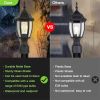 2 Pack Dusk to Dawn Outdoor 16" Black Post Light Fixture with Tempered Glass E26 Waterproof Pole 75W Post Lamp Outdoor Lighting Hard Wired for Yard