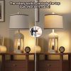 Table Lamp For Living Room, Farmhouse Lamps Set Of 2 With USB A+C And Nightlight, 26" Rustic Bedside Lamps With 3-Way Dimmable Touch Control