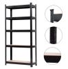 5 Tier Heavy Duty Metal Shelving Rack Unit Garage Storage Shelf Black