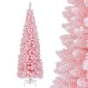 6 FT Artificial Pink Christmas Tree with 460 Branch Tips for Holiday