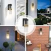 1-Light Black and Gold not Motion Sensing LED Outdoor Hardwired Wall Lantern Sconce with No Bulbs Included