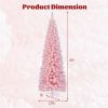 6 FT Artificial Pink Christmas Tree with 460 Branch Tips for Holiday