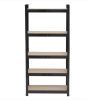 5 Tier Heavy Duty Metal Shelving Rack Unit Garage Storage Shelf Black