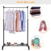 33lbs Garment Racks 3.12ft-4.80ft Height Adjustable Clothes Stand Foldable Clothes Hanger with Wheels