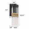 1-Light Black and Gold not Motion Sensing LED Outdoor Hardwired Wall Lantern Sconce with No Bulbs Included