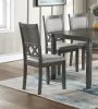 Gray Color Dining Room Furniture Unique Modern 6pc Set Dining Table 4x Side Chairs and A Bench Solid wood Rubberwood and veneers