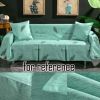 Green Feather Sofa Cover Living Room Slipcover Love Seat Towel Couch Cover Home Textile Decor