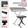 5 Core Keyboard Bench X Style Piano Stool Padded Adjustable Keyboards Chair - KBB 02 BLK