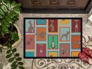 Lots of Fawn Italian Greyhound Doormat Front Door Mat Indoor Outdoor Rugs for Entryway, Non Slip Washable Low Pile, 24H X 36W