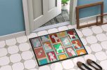 Lots of White Standard Poodle Doormat Front Door Mat Indoor Outdoor Rugs for Entryway, Non Slip Washable Low Pile, 24H X 36W