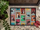 Lots of Boston Terrier Doormat Front Door Mat Indoor Outdoor Rugs for Entryway, Non Slip Washable Low Pile, 24H X 36W