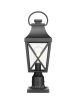 Outdoor Post Light,Lamp Post Light Fixture,Post Lantern with Pier Mount Base,Textured Black,19.5in,Suitable for Gardens, Yards or Entrances (2 pack)