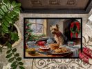 Silky Terrier Christmas Cookies Doormat Front Door Mat Indoor Outdoor Rugs for Entryway, Non Slip Washable Low Pile, 24H X 36W