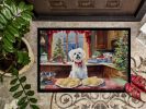 Maltese Christmas Cookies Doormat Front Door Mat Indoor Outdoor Rugs for Entryway, Non Slip Washable Low Pile, 24H X 36W