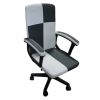 Home Office Chair White and Grey Simple Design, High Back, Adjustable Height