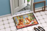 Nova Scotia Duck Toller Christmas Cookies Doormat Front Door Mat Indoor Outdoor Rugs for Entryway, Non Slip Washable Low Pile, 24H X 36W