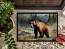 Kodiak Bear Doormat Front Door Mat Indoor Outdoor Rugs for Entryway, Non Slip Washable Low Pile, 24H X 36W