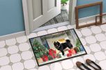 German Spitz Cozy Christmas Doormat Front Door Mat Indoor Outdoor Rugs for Entryway, Non Slip Washable Low Pile, 24H X 36W