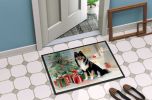 Finnish Lapphund Cozy Christmas Doormat Front Door Mat Indoor Outdoor Rugs for Entryway, Non Slip Washable Low Pile, 24H X 36W