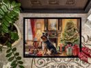 Australian Terrier Cozy Christmas Doormat Front Door Mat Indoor Outdoor Rugs for Entryway, Non Slip Washable Low Pile, 24H X 36W