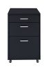 Coleen Black High Gloss & Chrome Finish Cabinet