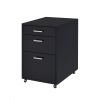 Coleen Black High Gloss & Chrome Finish Cabinet