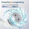 Electric Cleaning Brush, Replaceable 8 Brush Heads and Adjustable Extended Handle, 2 Adjustable Speeds, Rechargeable Shower Brush, 360 Degree Brush